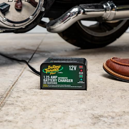 battery tender plus 12v 1.25 amp car & motorcycle battery charger and maintainer, float charge for automotive, and atvs smarter than a trickle charger