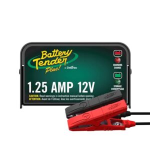 battery tender plus 12v 1.25 amp car & motorcycle battery charger and maintainer, float charge for automotive, and atvs smarter than a trickle charger