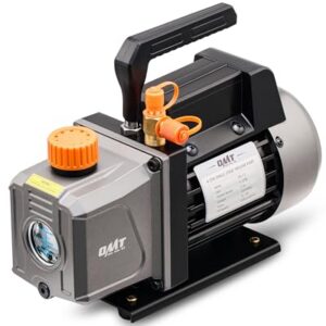 orion motor tech vacuum pump, 4 cfm 1/3 hp hvac single stage vacuum pump for r12 r22 r134a r410a r502, auto ac vacuum pump kit for automotive air conditioner resin degassing & more, oil included