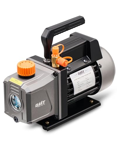 orion motor tech vacuum pump, 4 cfm 1/3 hp hvac single stage vacuum pump for r12 r22 r134a r410a r502, auto ac vacuum pump kit for automotive air conditioner resin degassing & more, oil included