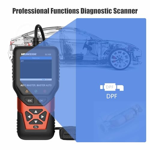 sl103 obd2 scanner diagnostic tool, professional diagnostic tool with dpf function, universal car code reader for gasoline and diesel vehicles, 2.8 inch color display, 11 languages support