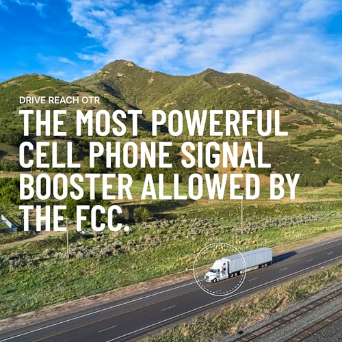 weboost drive reach otr cell phone signal booster for trucks and suvs | boosts 5g & 4g lte for all u.s. carriers verizon, at&t, t mobile & more | made in the u.s. | fcc approved (model 477154)