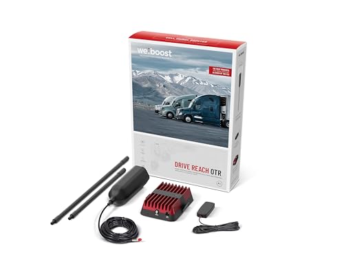 weboost drive reach otr cell phone signal booster for trucks and suvs | boosts 5g & 4g lte for all u.s. carriers verizon, at&t, t mobile & more | made in the u.s. | fcc approved (model 477154)